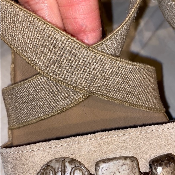 Like new Suede canvas faux rope wedge - Picture 4 of 9